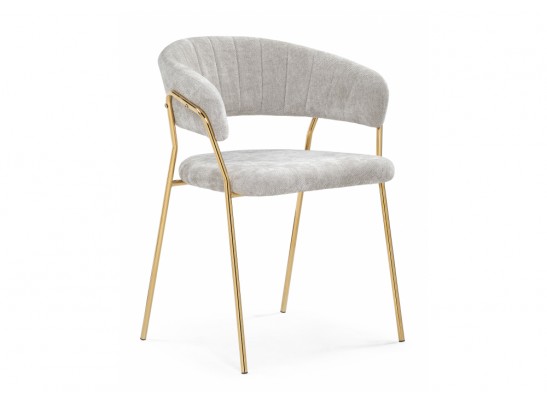 Стул на металлокаркасе Kamelia 1 light gray fabric / gold в Каменске-Уральском