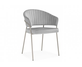 Стул на металлокаркасе Лео светло-серый (H-09) / серый
