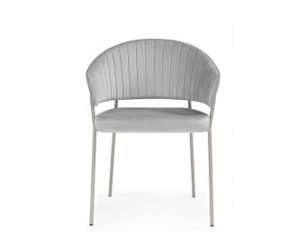 Стул на металлокаркасе Лео светло-серый (H-09) / серый