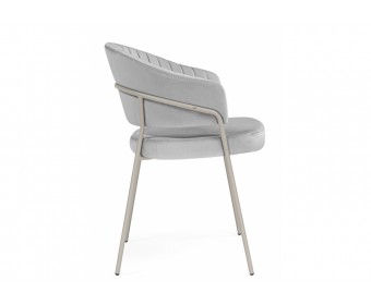 Стул на металлокаркасе Лео светло-серый (H-09) / серый