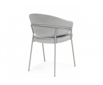 Стул на металлокаркасе Лео светло-серый (H-09) / серый