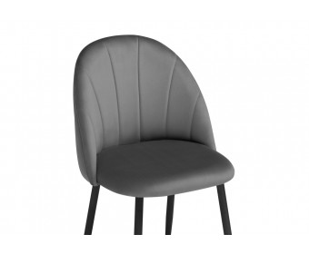 Стул на металлокаркасе Логан темно-серый / черный