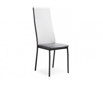 Стул на металлокаркасе Mirilis белый полимер / серый полимер / темный мусс