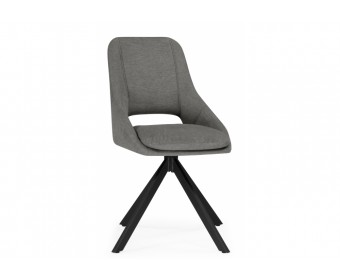 Стул на металлокаркасе Оливер крутящийся темно-серый / черный