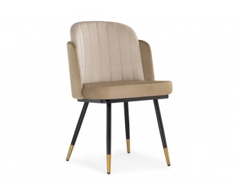 Стул на металлокаркасе Penelopa beige / light beige / black / gold