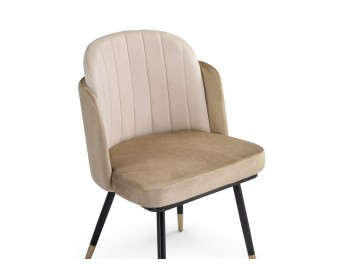 Стул на металлокаркасе Penelopa beige / light beige / black / gold