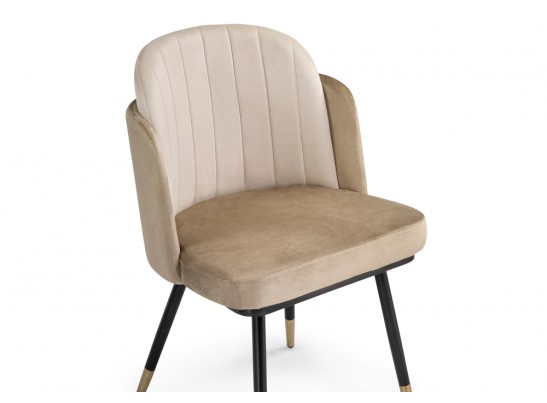 Стул на металлокаркасе Penelopa beige / light beige / black / gold в Каменске-Уральском