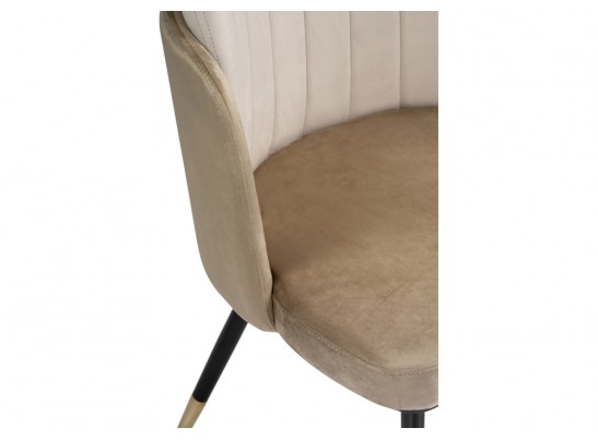 Стул на металлокаркасе Penelopa beige / light beige / black / gold в Каменске-Уральском