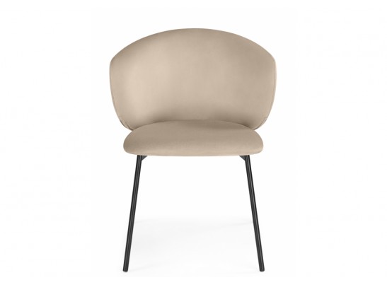 Стул на металлокаркасе Рикко темно-бежевый (H-07) / черный в Каменске-Уральском