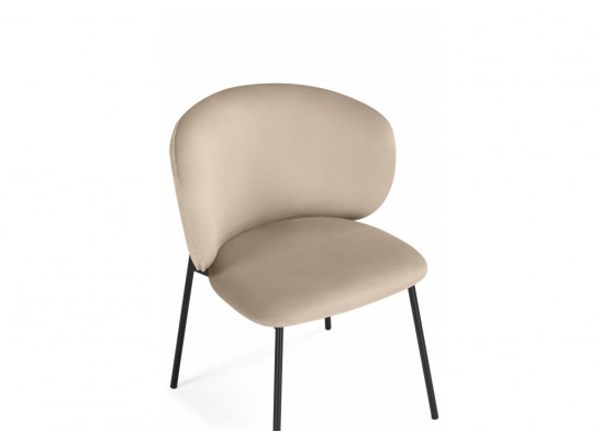 Стул на металлокаркасе Рикко темно-бежевый (H-07) / черный в Каменске-Уральском