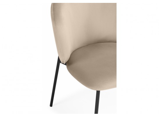 Стул на металлокаркасе Рикко темно-бежевый (H-07) / черный в Каменске-Уральском
