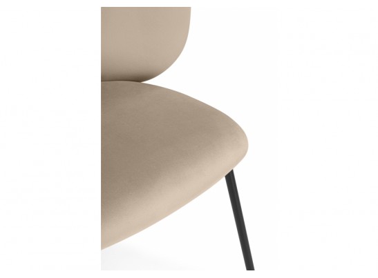 Стул на металлокаркасе Рикко темно-бежевый (H-07) / черный в Каменске-Уральском