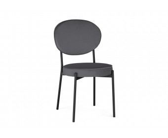 Стул на металлокаркасе Ройс антрацитовый / черный
