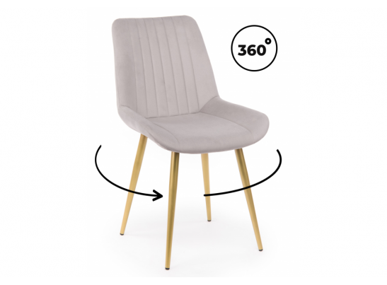 Стул на металлокаркасе Седа 360 латте (zd 290) / золотой