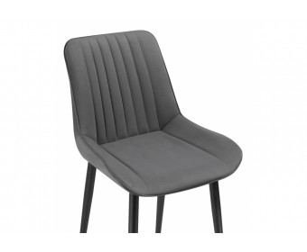 Стул на металлокаркасе Седа К темно-серый / черный