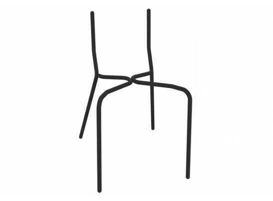 Стул на металлокаркасе SHT-S85М красный / черный муар в Каменске-Уральском