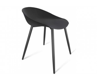 Стул на металлокаркасе SHT-ST19/S95-1 черный / черный муар