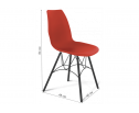 Стул на металлокаркасе SHT-ST29 / S100 красный ral3020 / черный муар в Каменске-Уральском
