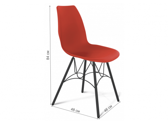 Стул на металлокаркасе SHT-ST29 / S100 красный ral3020 / черный муар в Каменске-Уральском