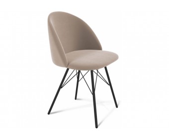 Стул на металлокаркасе SHT-ST35/S37 латте / черный муар