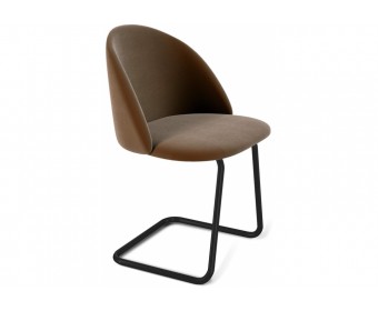 Стул на металлокаркасе SHT-ST35/S45-1 кофейный ликер / черный муар