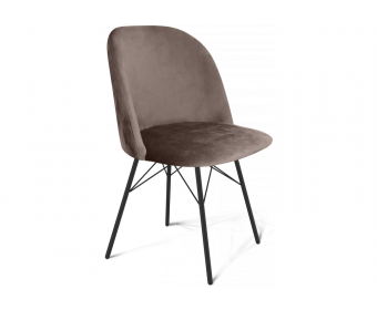 Стул на металлокаркасе SHT-ST35/S64 кофейный ликер / черный муар