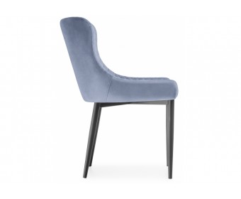 Стул на металлокаркасе Teo light blue / black