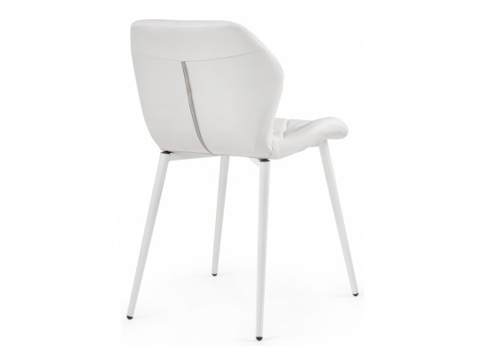 Стул на металлокаркасе Вальд экокожа белый / белый глянец в Каменске-Уральском