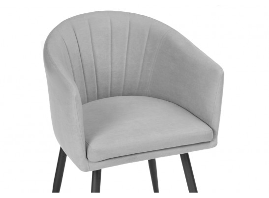 Стул на металлокаркасе Валета серый / черный в Каменске-Уральском