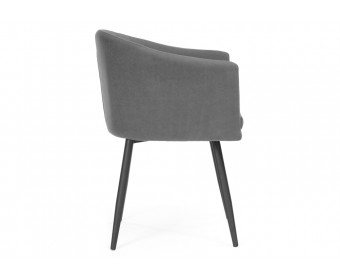 Стул на металлокаркасе Валета темно-серый / черный каркас