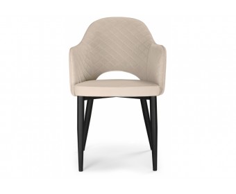Стул на металлокаркасе Vener black / beige