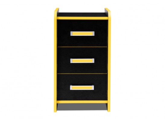Тумба Ханна 33х50х60 черная / желтая в Каменске-Уральском