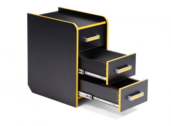 Тумба Ханна 33х50х60 черная / желтая в Каменске-Уральском