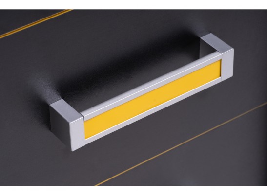 Тумба Ханна 33х50х60 черная / желтая в Каменске-Уральском