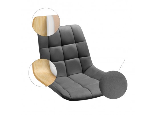 Комплект стульев Стронг 4 шт темно-серый / черный в Каменске-Уральском