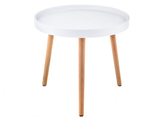 Журнальный столик Hof 50х45 white / wood в Каменске-Уральском