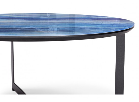 Журнальный столик Роб D-700 70х33 лазурит / черный в Каменске-Уральском