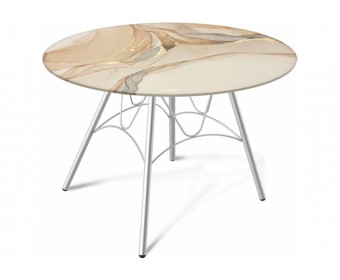 Журнальный столик SHT-S100/TT32 60 хром лак / дымчатый топаз