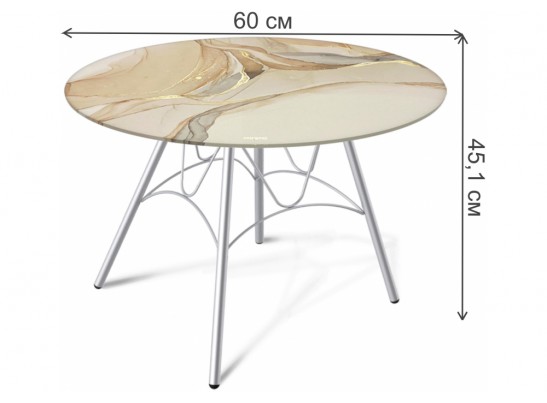 Журнальный столик SHT-S100/TT32 60 хром лак / дымчатый топаз в Каменске-Уральском