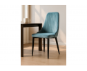 Стул на металлокаркасе Kora light blue / black