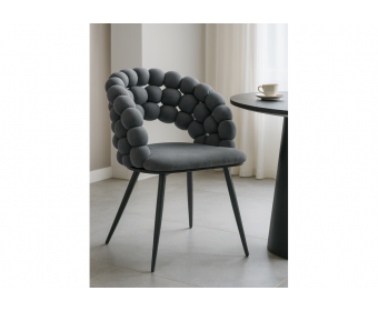 Стул на металлокаркасе Ball dark gray / black