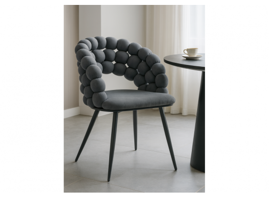 Стул на металлокаркасе Ball dark gray / black в Каменске-Уральском
