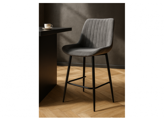Полубарный стул Вейв темно-серый / черный в Каменске-Уральском