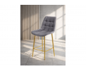 Полубарный стул Челси 360 темно-серый (zd 995) / золотой в Каменске-Уральском