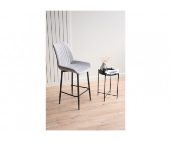 Полубарный стул Седа 360 светло-серый (zd 960) / черный