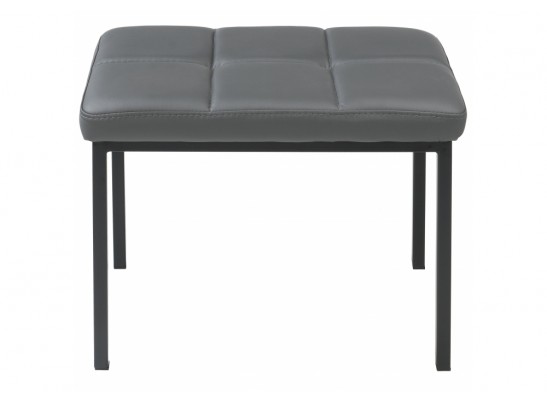 Банкетка Дион кожзам темно-серый / черный матовый в Каменске-Уральском