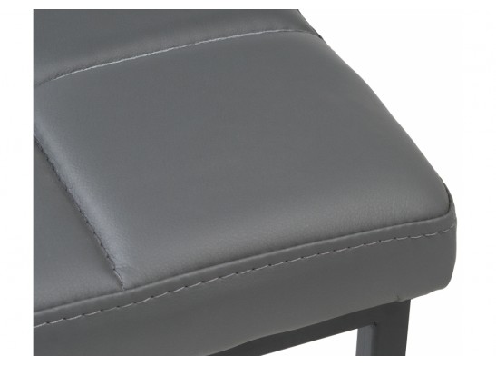 Банкетка Дион кожзам темно-серый / черный матовый в Каменске-Уральском