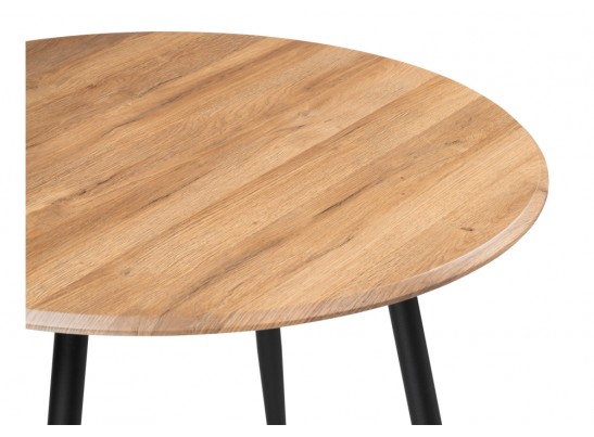 Деревянный стол Абилин 100х76 дуб вотан / черный матовый в Каменске-Уральском