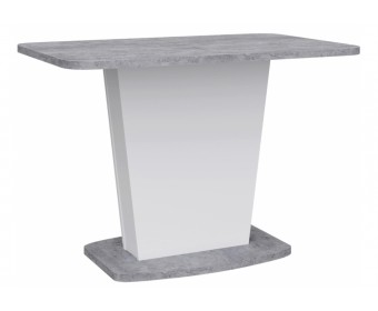 Деревянный стол Комфорт цемент светлый / белый