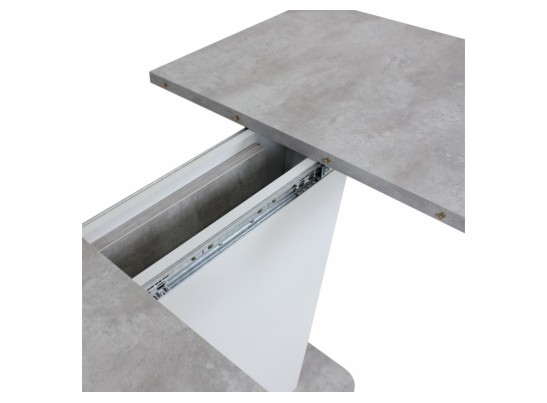 Деревянный стол Комфорт цемент светлый / белый в Каменске-Уральском